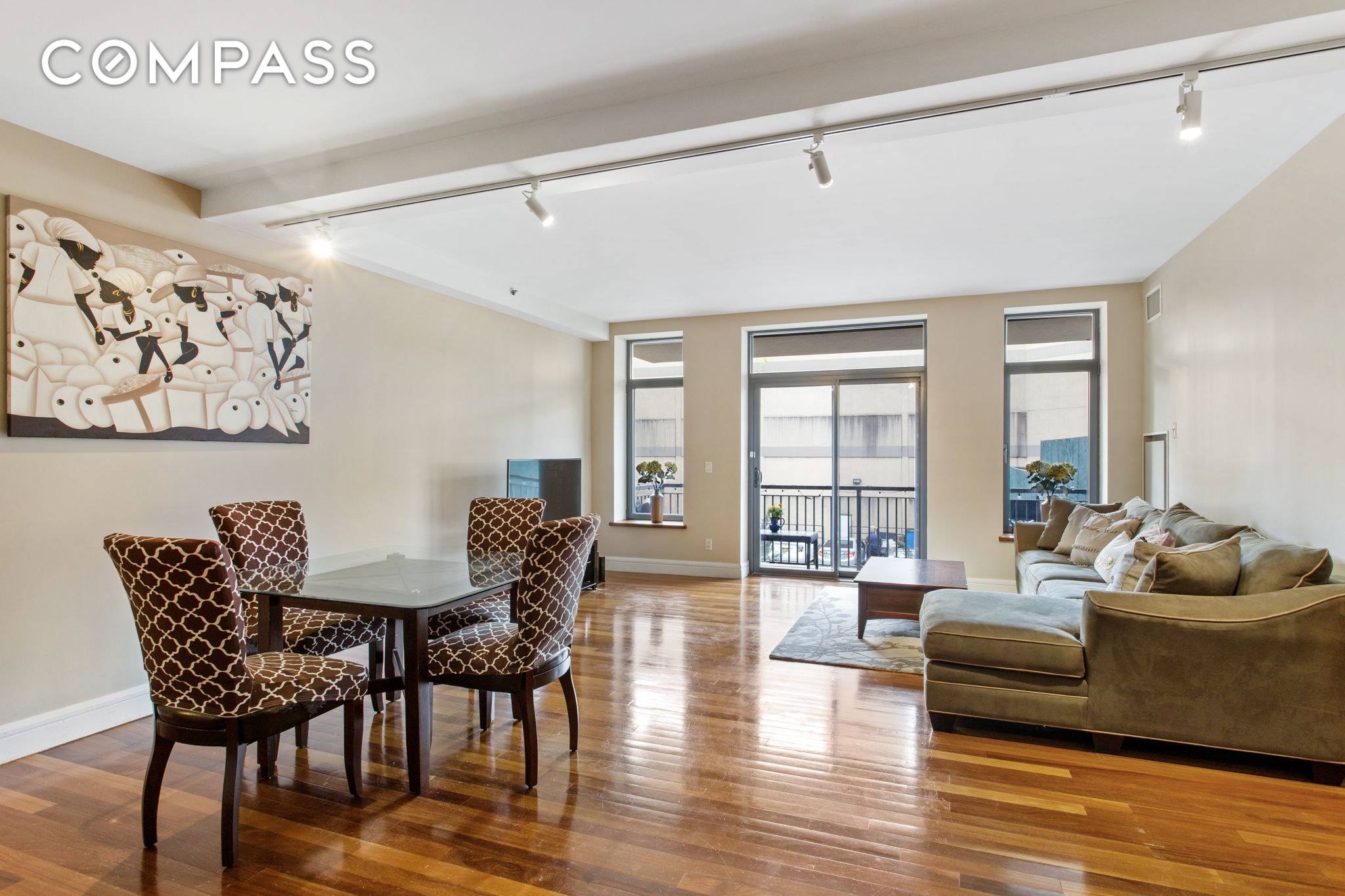 This chic, over sized modern 1428sf two bedroom two bathroom home at the Park Circle in Windsor Terrace with a large private balcony is everything you are looking for !