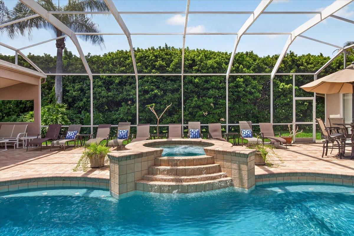 Private Pool Area with Raised Spa