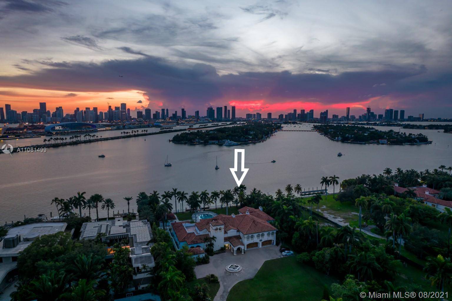 Featuring nearly 2 acres of land on Miami Beach's Star Island.