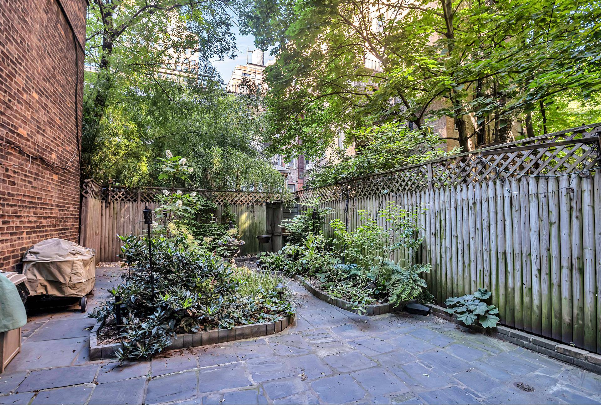 Wonderful garden floor through in a discreet brownstone co operative in a prime location.