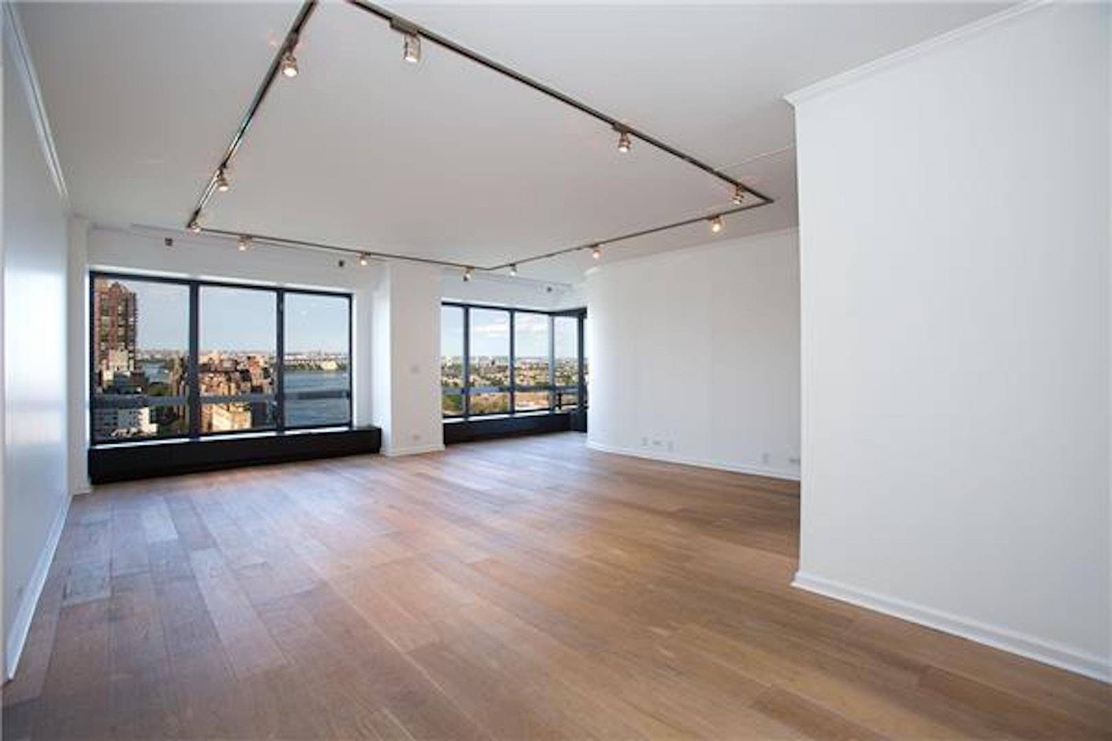 High floor corner unit on the river with breathtaking views.