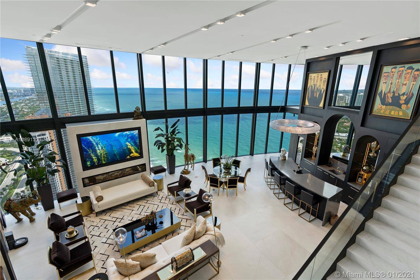 Incomparable Oceanfront Duplex Penthouse Sky Home.
