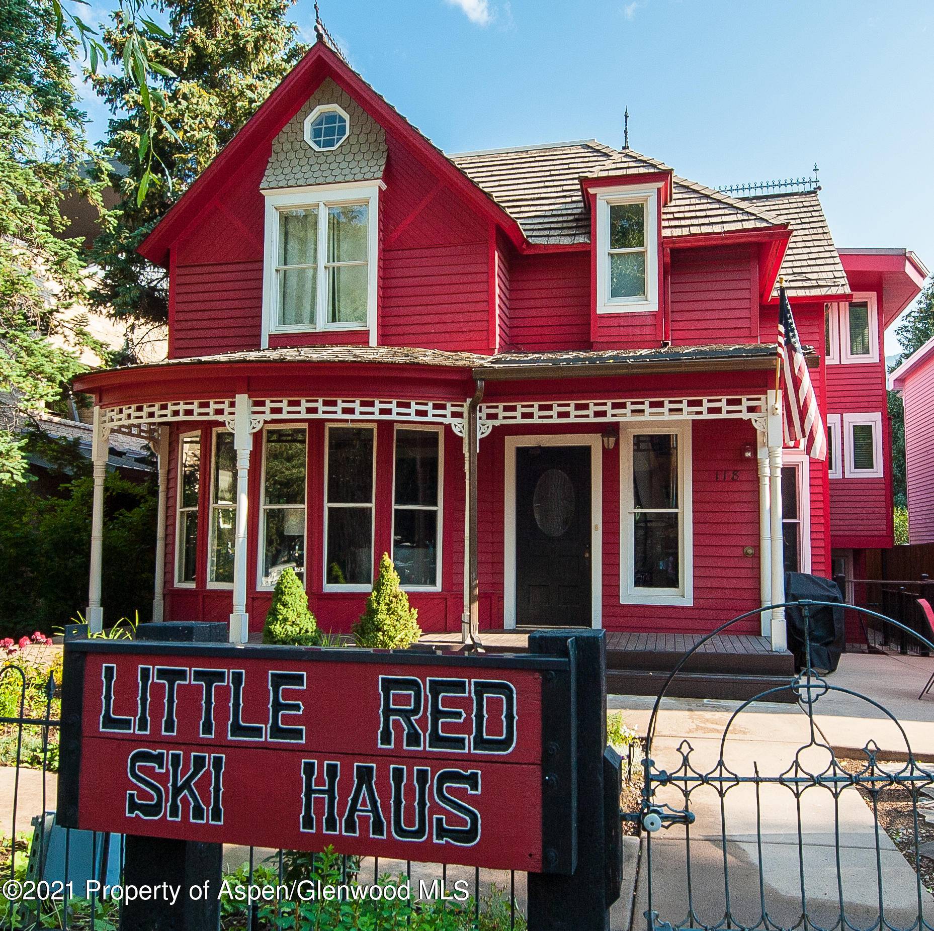Modern glamour meets Victorian style with The Little Red Ski Haus.