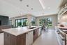 Center Island with hidden cabinets across the front