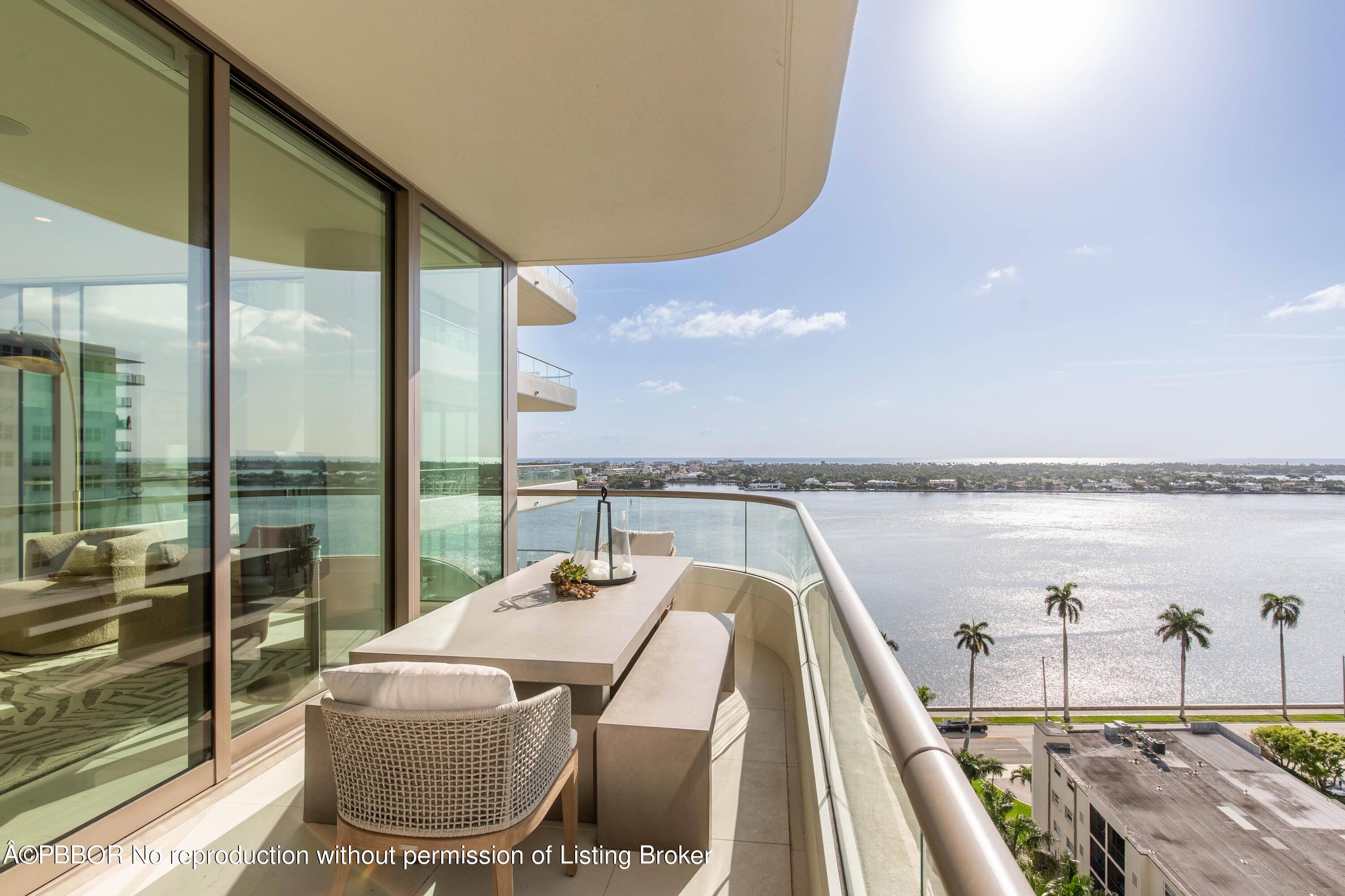 Discover luxury living on the 11th floor of La Clara Palm Beach, where modern organic design meets breathtaking water views.