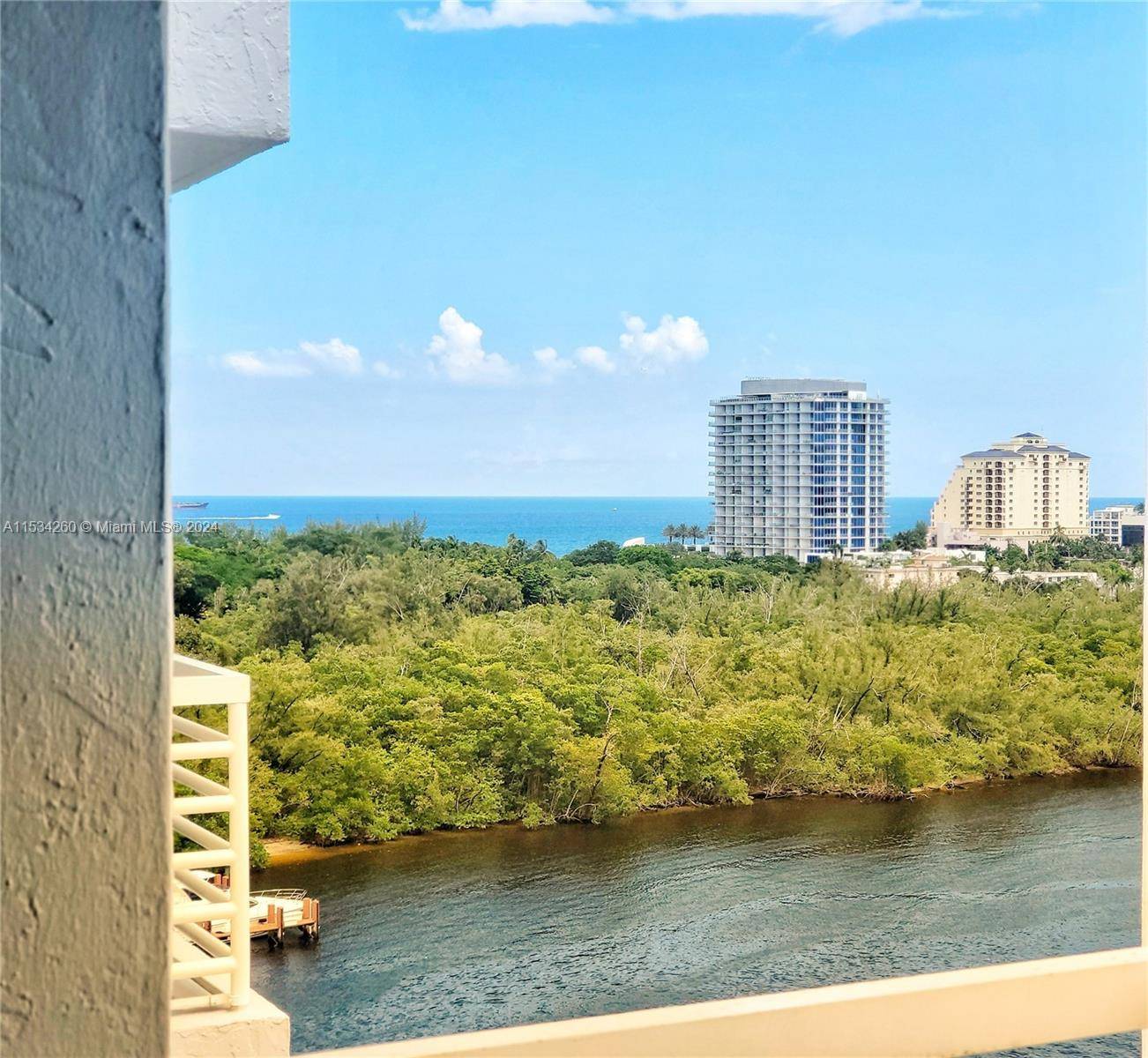 Spacious 2 bed 2 bath corner unit with water view balcony.