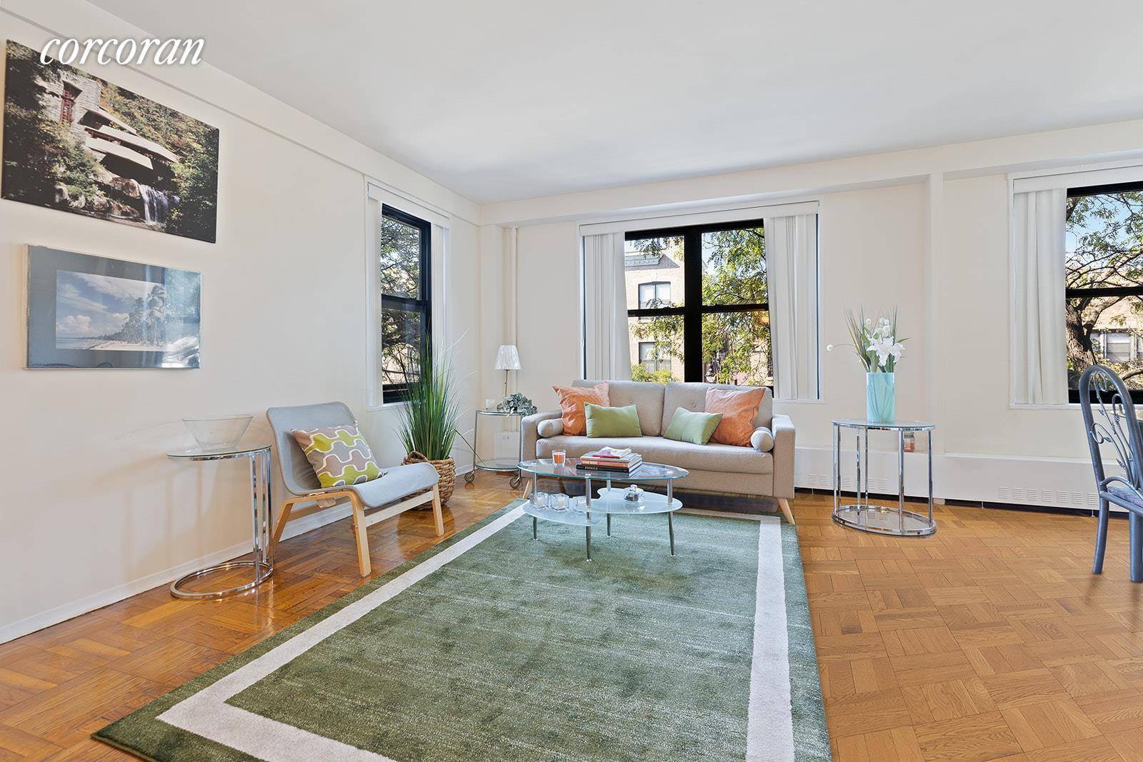 Classic, true two bedroom in Clinton Hill Co Ops, with possibility of third bedroom office.
