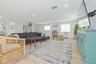 open living/dining space