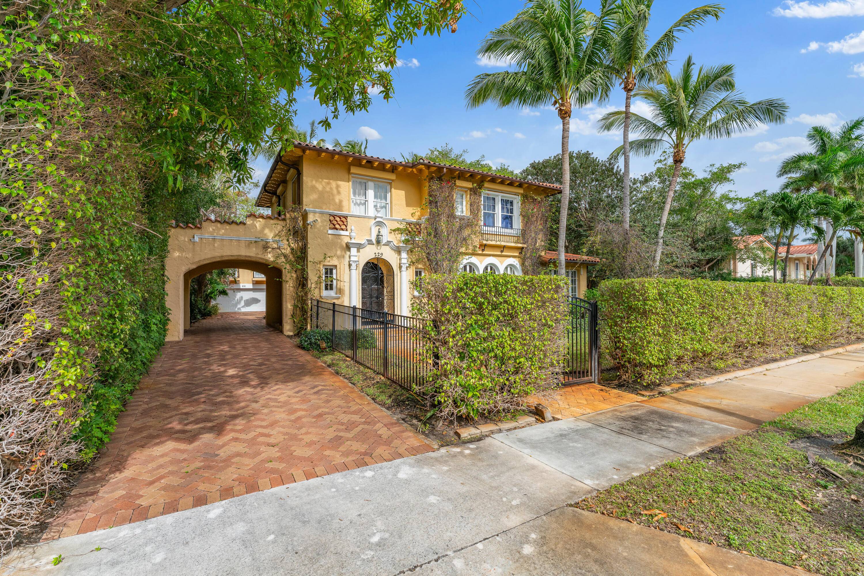 This beautiful Mediterranean style pool home is on a 1 3rd acre lot is within walking distance to the Intracoastal Waterway fine shops and dining in the heart of Palm ...