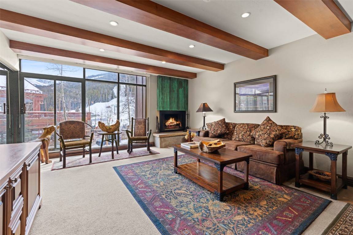 This rare ski in ski out opportunity faces south with gorgeous views of Copper Mountain.