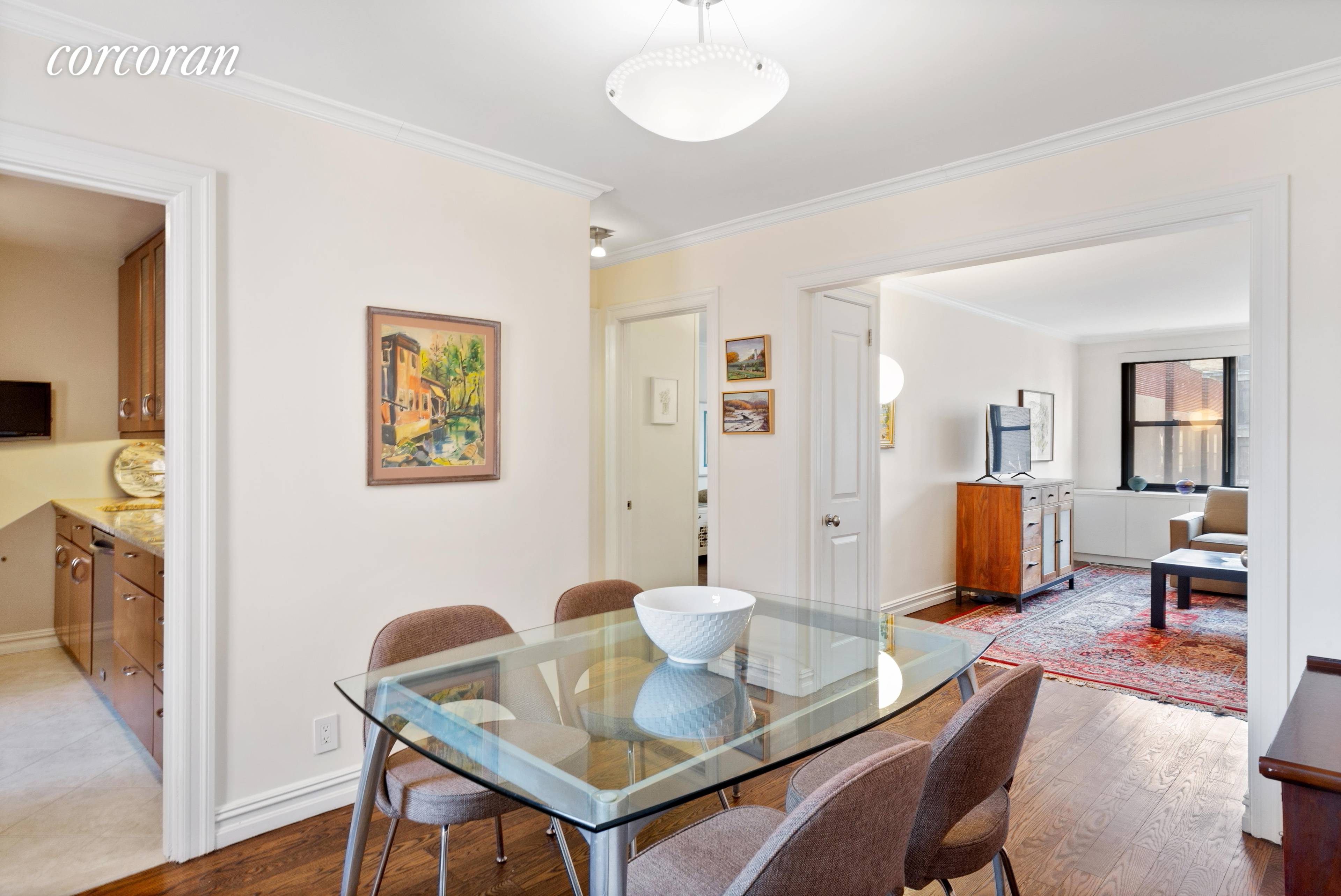 Upon entering this wonderfully renovated triple exposure, oversized one bedroom with great layout, all day light and custom amenities, you will be home !