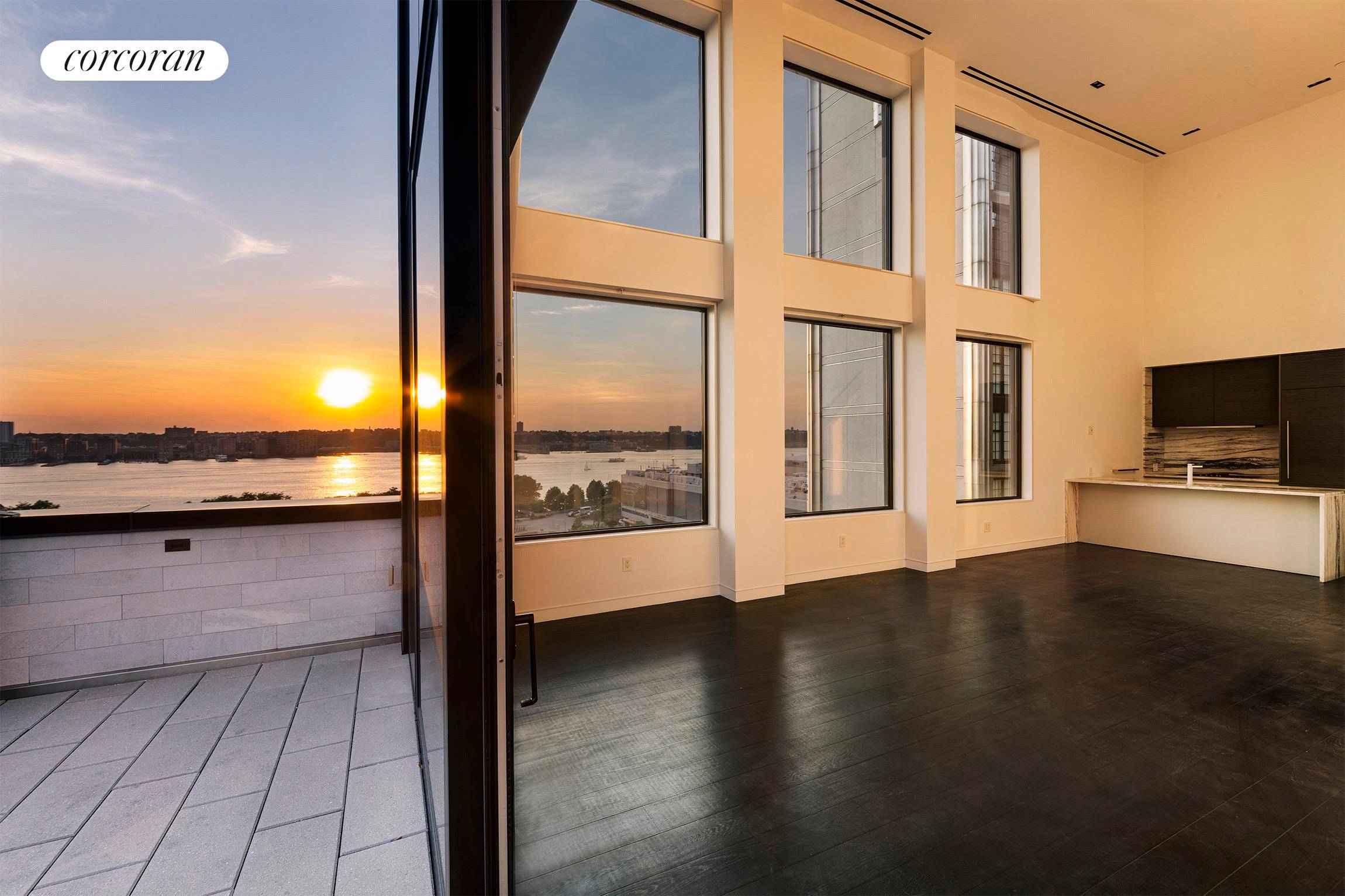 Perfection is redefined as a three bedroom, 1, 765 square foot duplex penthouse in Chelsea with exposures in every direction, and 408 square feet of outdoor space distributed between a ...
