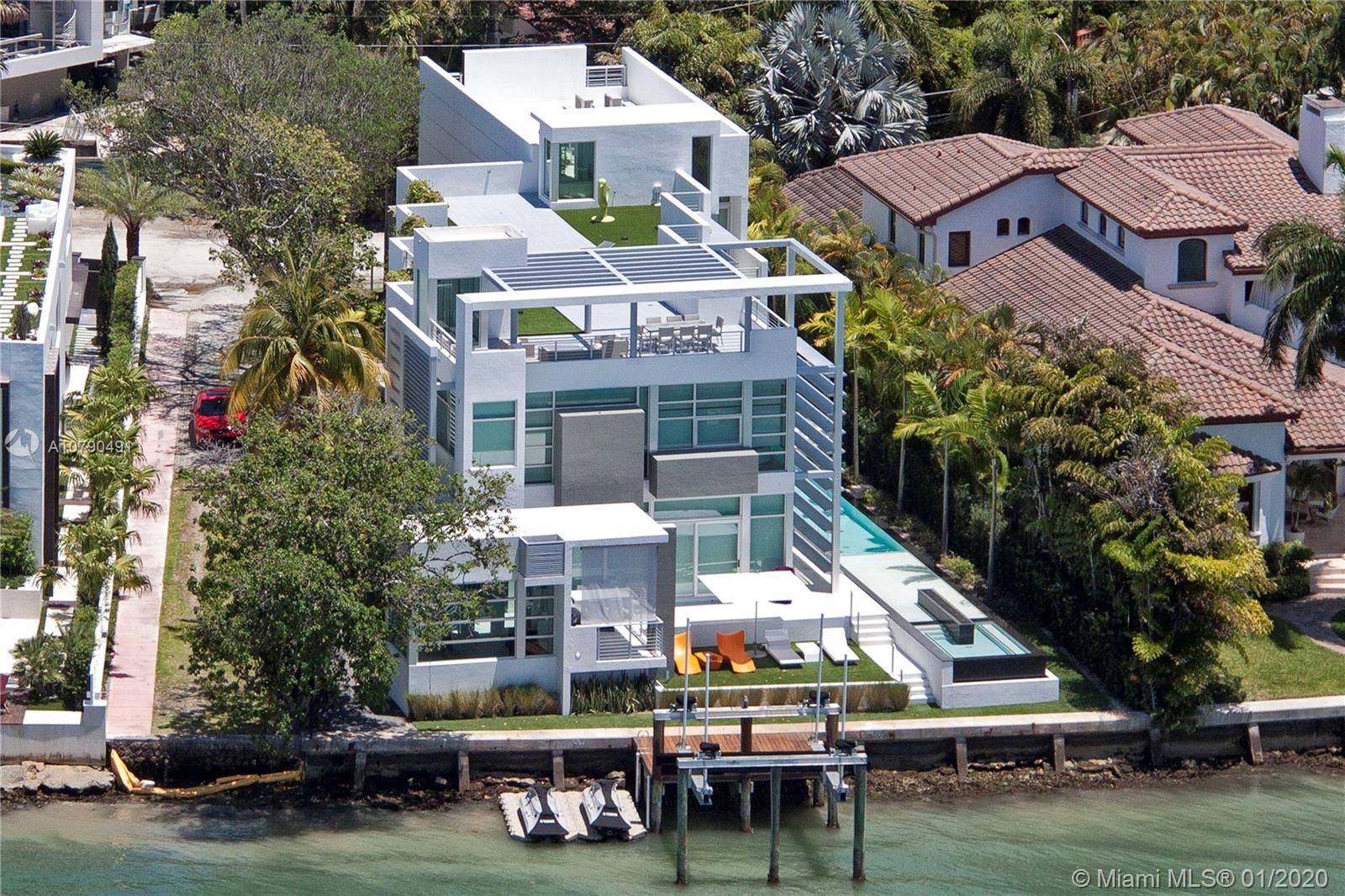This world famous Modern Miami Beach Property designed and furnished beautifully.