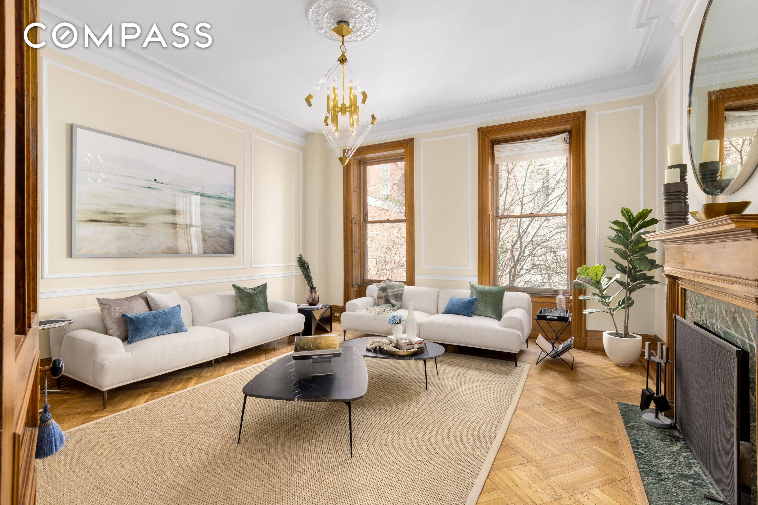 With five sun flooded floors on a prime Central Park block, this 18 foot wide single family Queen Anne style home is move in ready for its lucky new tenant.