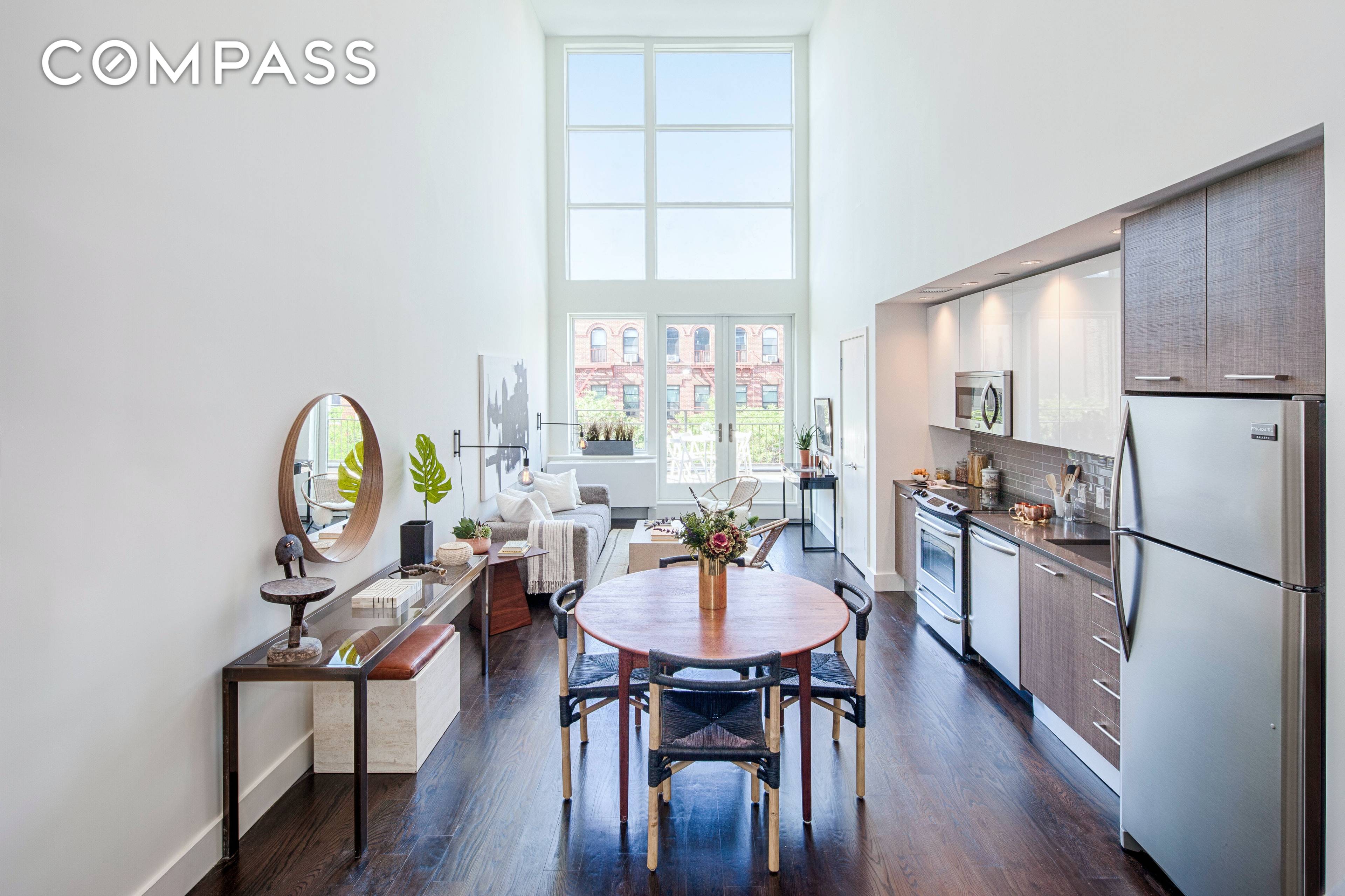 Prospect Heights No Fee Luxury Sun Filled 2BD 2BA with Private Terrace, Soaring Ceilings, Oversized Windows, Open Layout with S S Kitchen, D W, M W, Central A C and ...