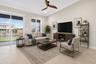Virtually staged living room