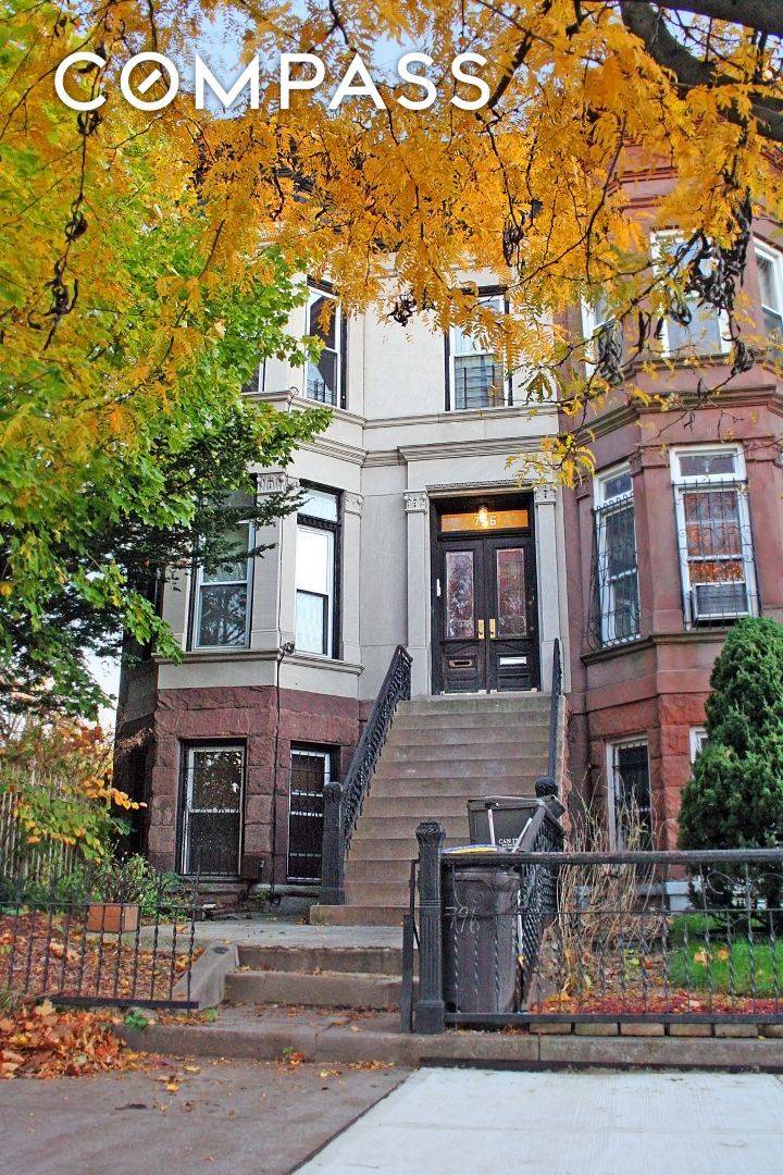Lovely three family brownstone on a quiet and tree lined block in Bedford Stuyvesant.