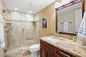Ensuite bath with step-in shower