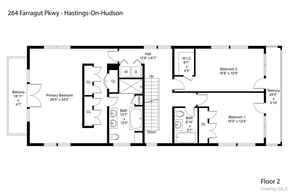 Luxurious second floor layout boasting an exquisite primary oasis with an en-suite bath, alongside two additional generous bedrooms, a shared hall bat