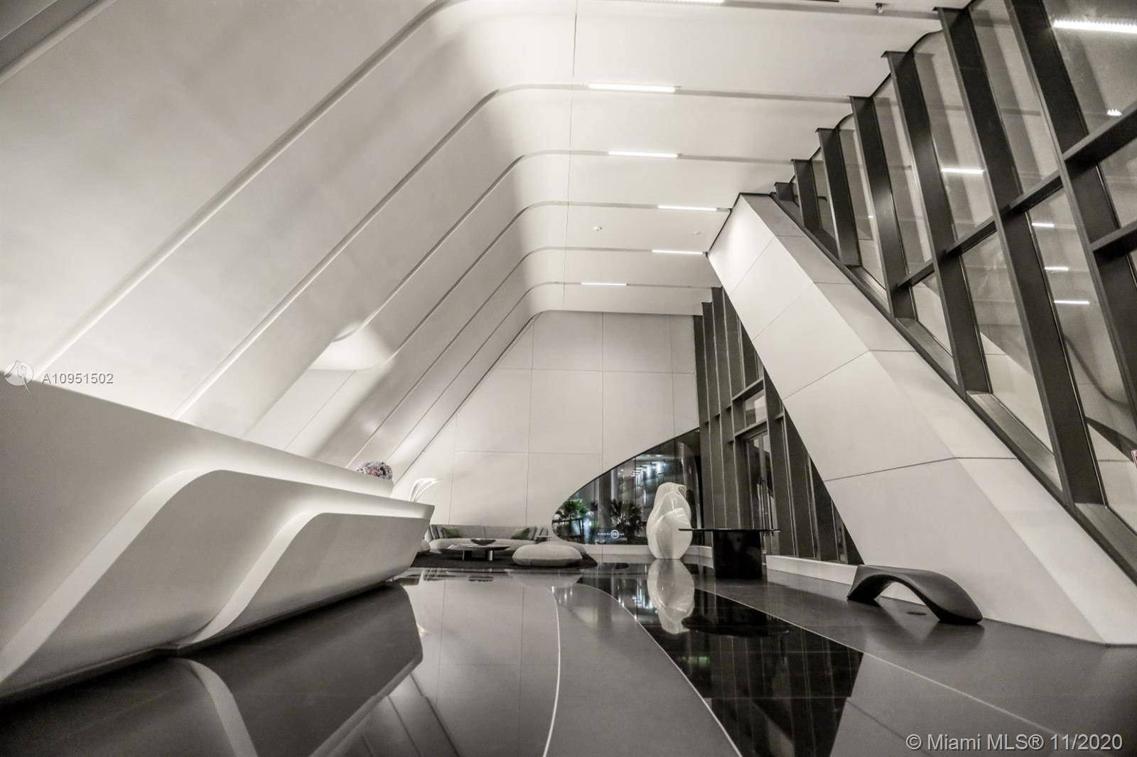 This property is located in the most trending tower in Miami Fl, the last project of Zaha Hadid was her dream project and is now an iconic building in Miami.