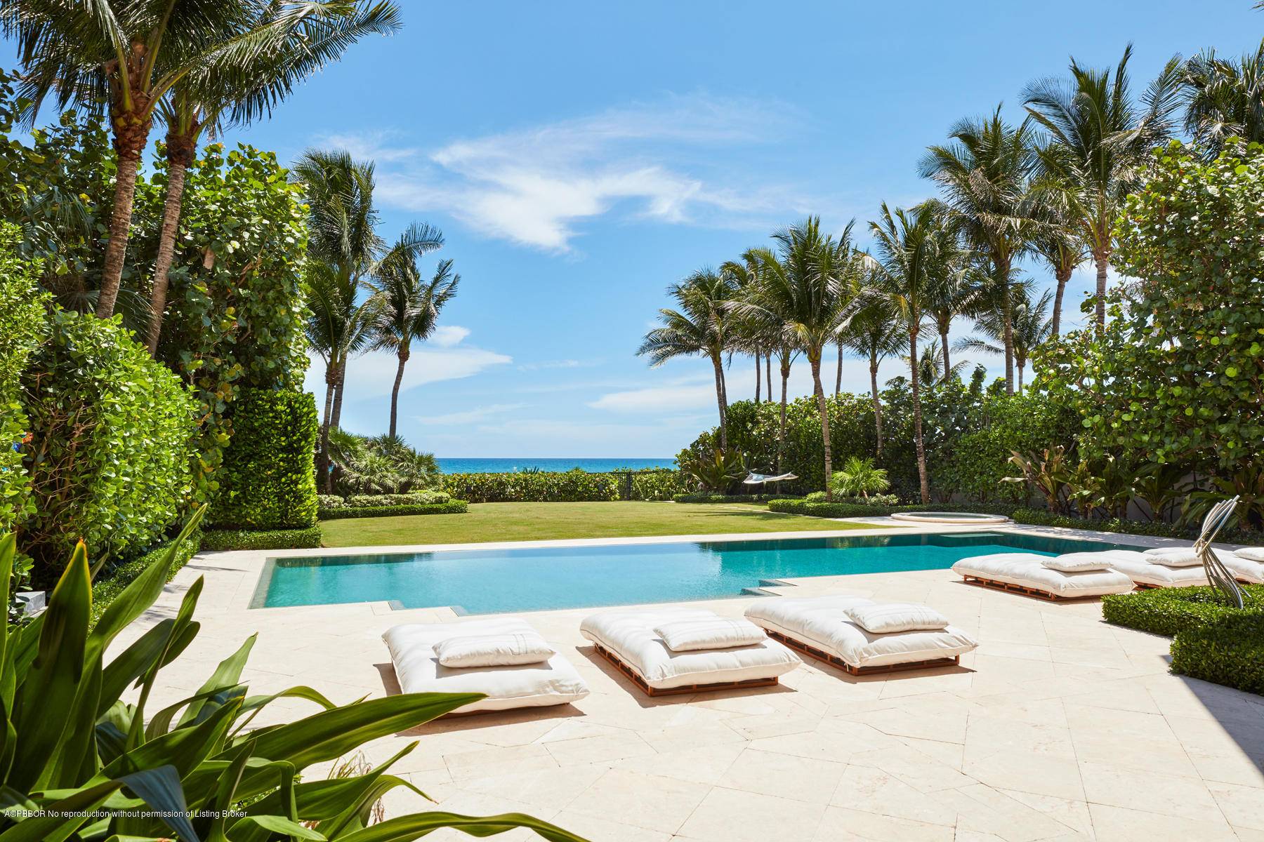 This sensational direct oceanfront property is located in Juno Beach, Florida and has breathtaking views of the Atlantic Ocean from all major rooms, and the pool and spa.