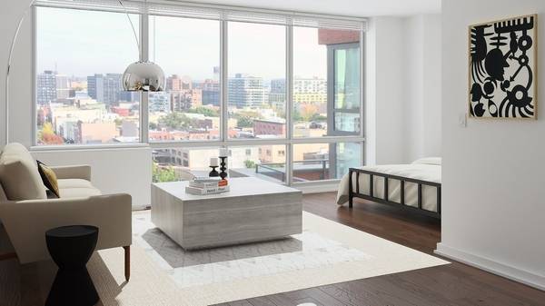 This spacious STUDIO 1BA offers floor to ceiling windows with views to the east.