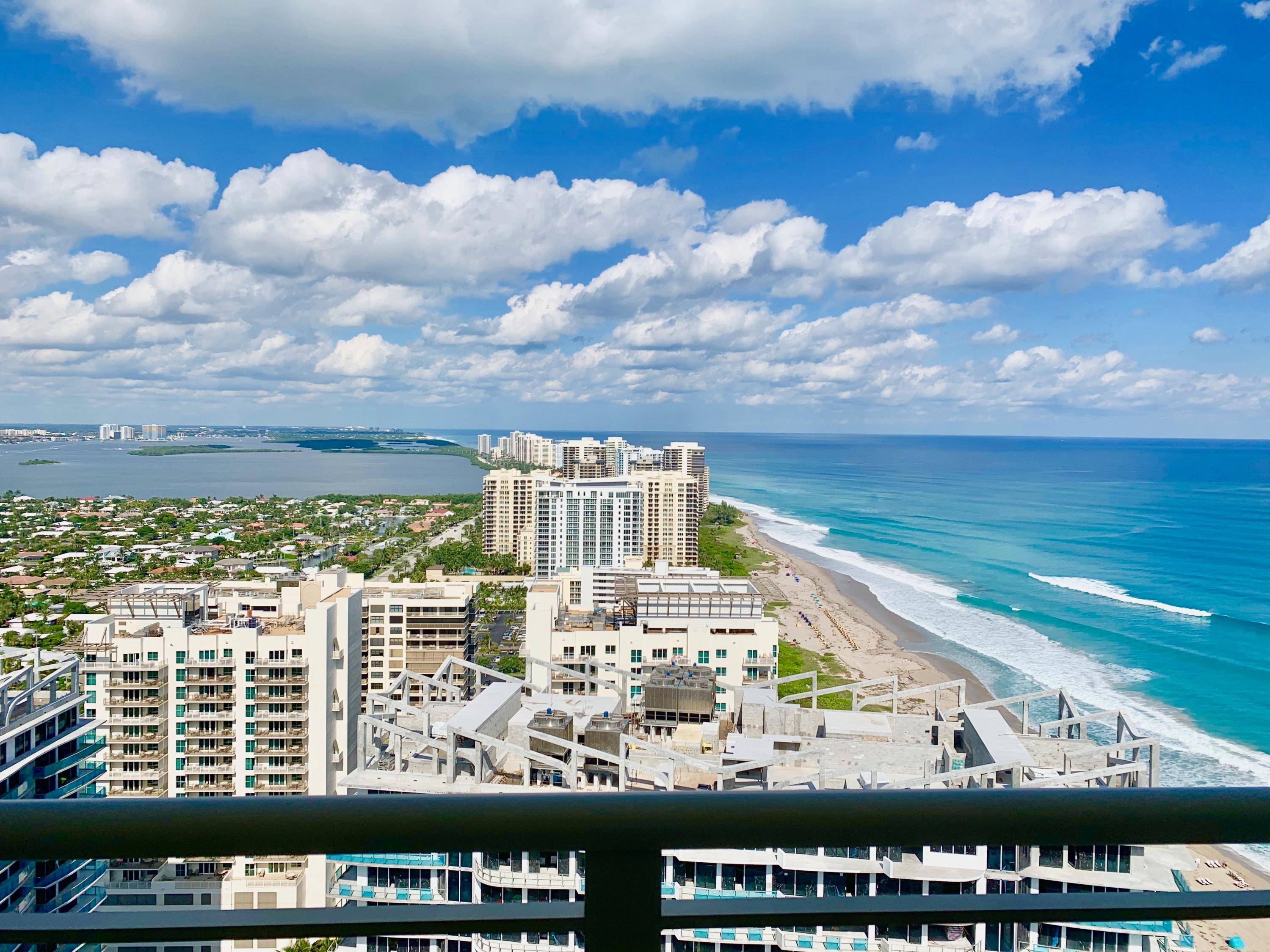 37th FL Panoramic Views North Towering high above the top of the Singer Island ocean skyline offering amazing views of both the ocean intracoastal waterways as far as the eye ...
