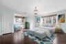 Virtual staged primary bedroom.