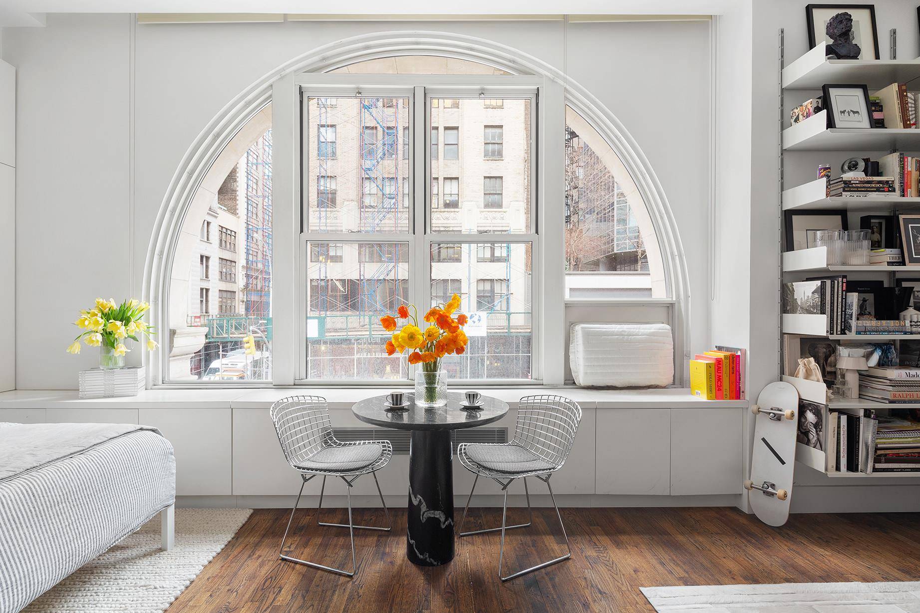 Meticulously crafted to perfection, 2H at 159 Madison Avenue is a stunning loft style, junior one bedroom turned studio that has undergone a transformative renovation.