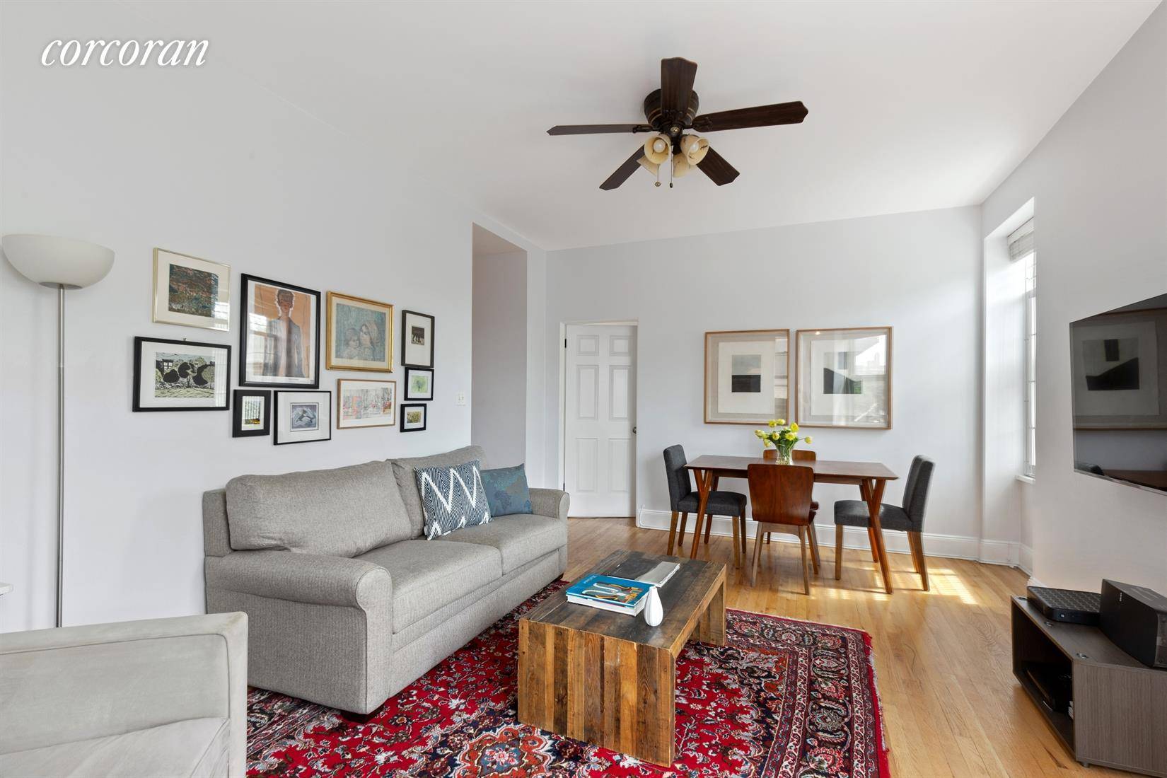 SHOWN BY APPOINTMENT ONLY DIRECTLY ACROSS FROM PROSPECT PARK, on coveted Prospect Park West, this lovely two bedroom home boasts a great layout, generously sized rooms, and serene park views.