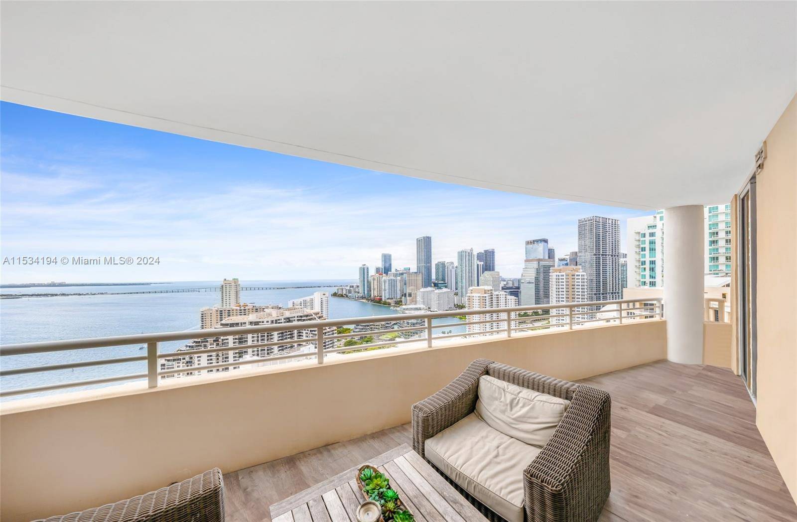 This distingushed condominium overlooking the city of Miami is one of a kind.