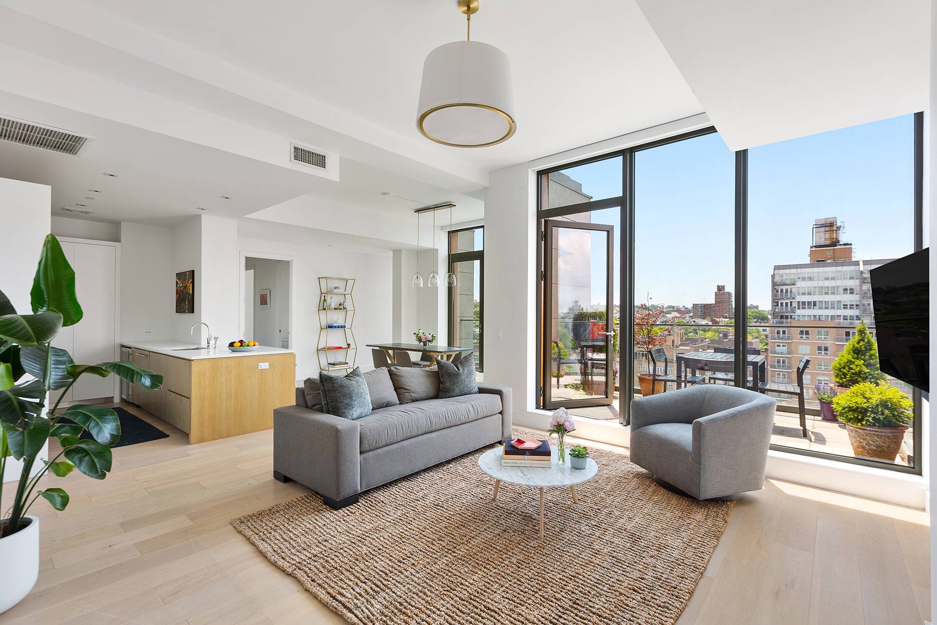 Style and luxury come together in this truly stunning Tribeca style penthouse situated in a prime Park Slope location.