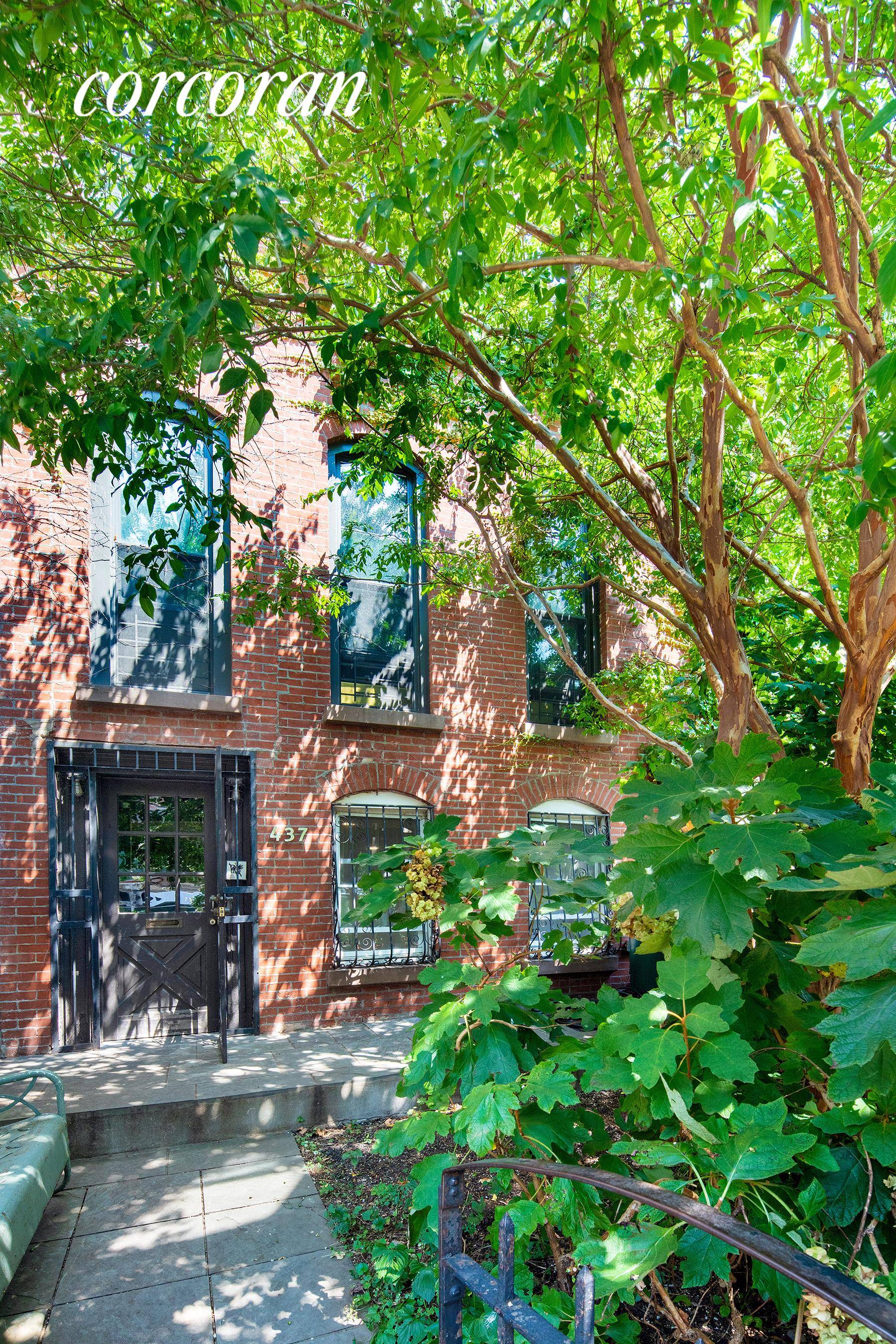 Nestled away on a quiet, Boerum Hill block rests this charming, ivy covered townhouse with beautifully landscaped front and back gardens.