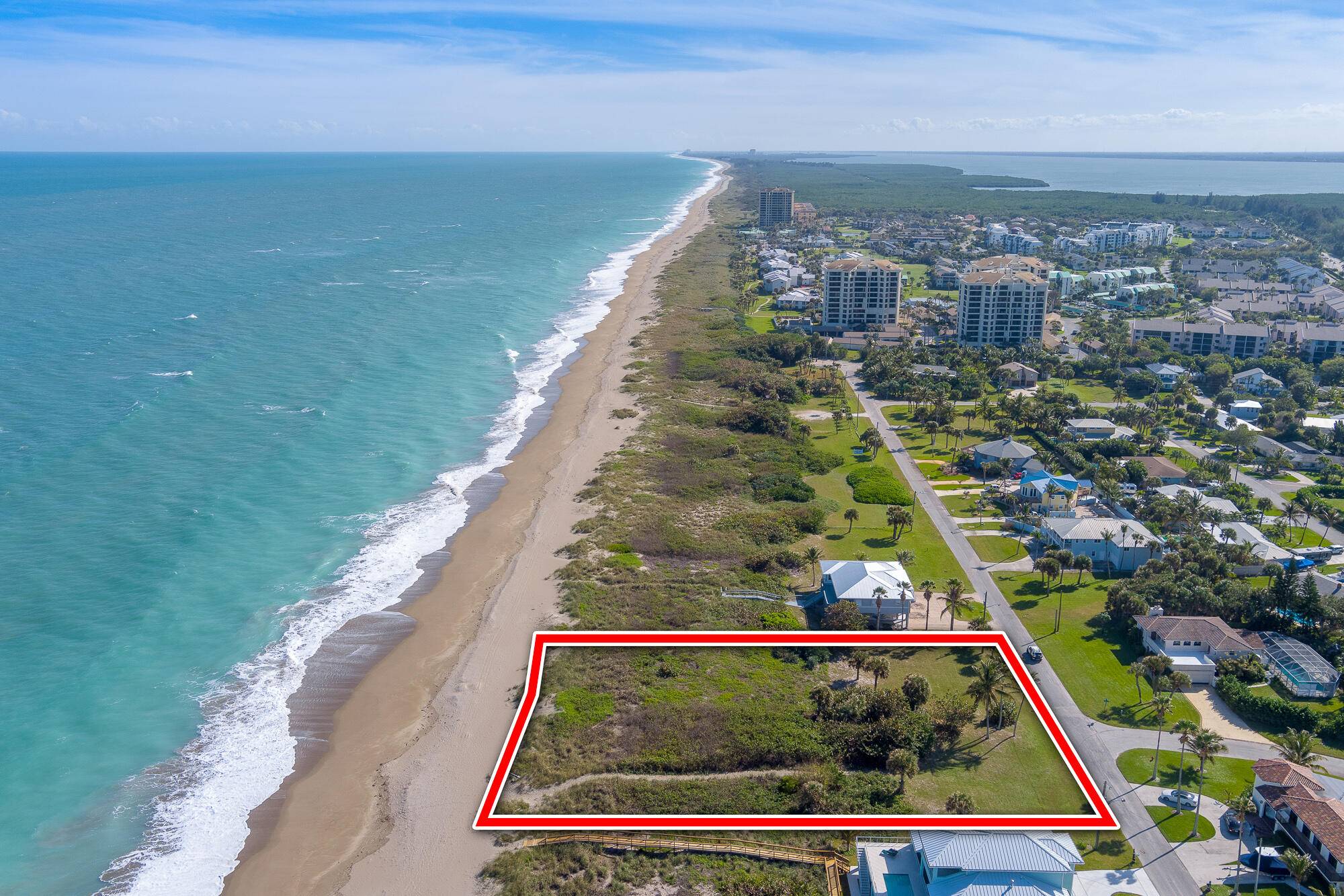 This spectacular South Hutchinson Island 1 acre oceanfront lot with 200 feet of frontage is ready for your dream home !
