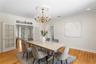 Dining room with French doors