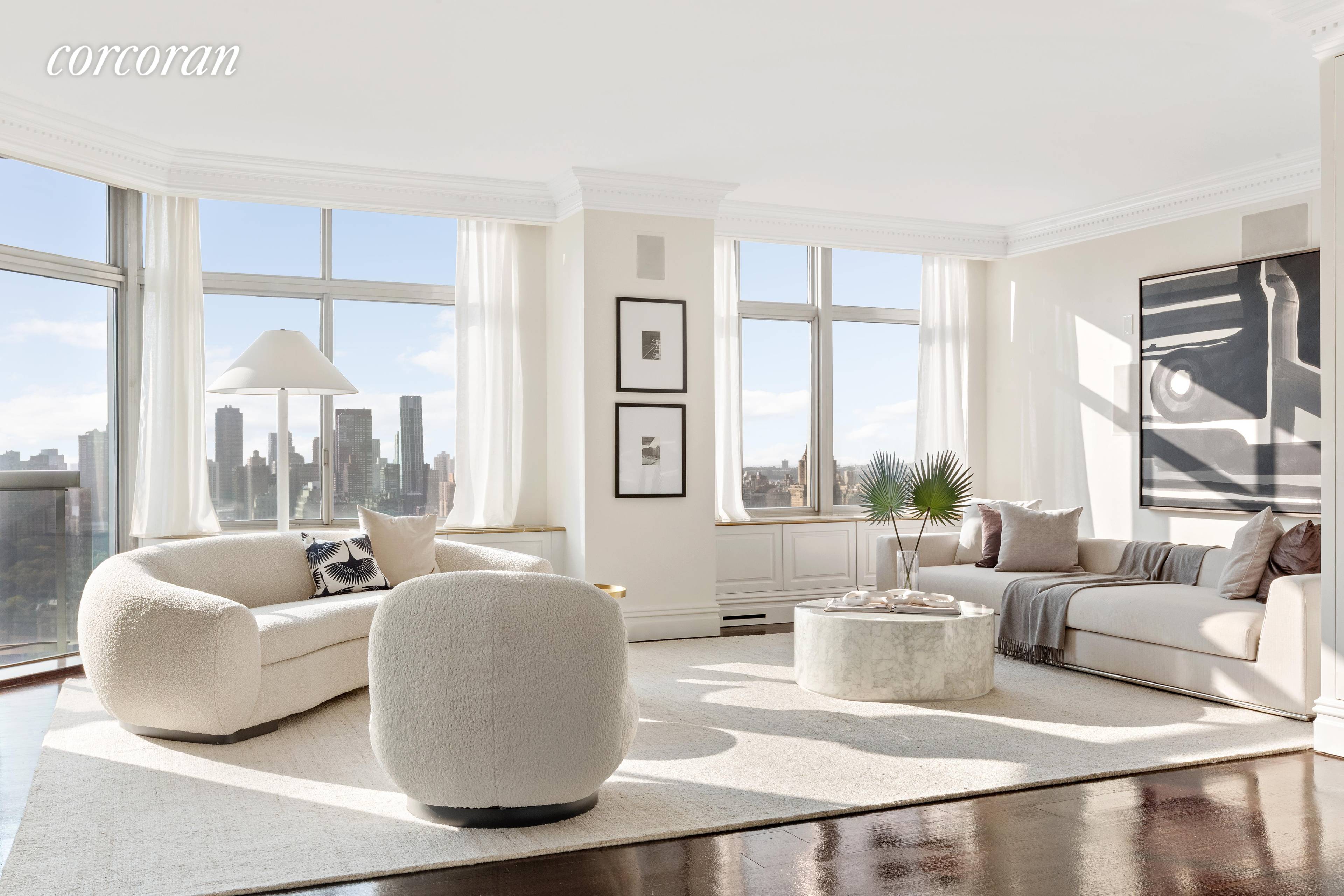 This exceptional, 5, 020 square foot duplex, 6 bedroom is perched on the 34th and 35th floors of The Royale Condominium, located at 64th and Third Avenue.