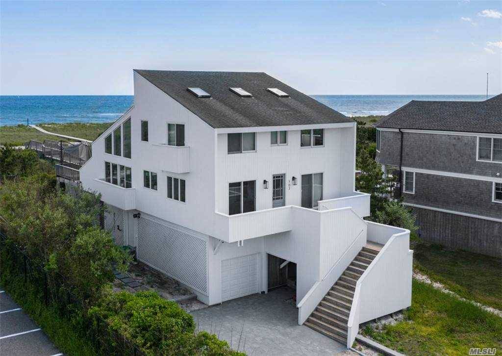 This fully renovated oceanfront has the finest details with top of the line appliances, marble countertops, new floors, and pristine finishes, and is located between the bridges in Westhampton Beach.