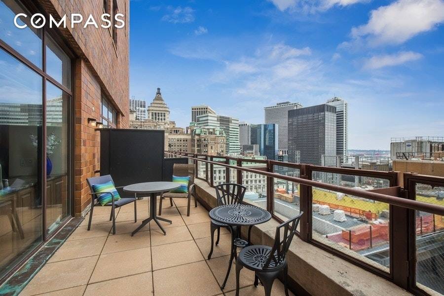 Penthouse Living ! A terrace lovers dream with 378sf private outdoor terrace and river views !