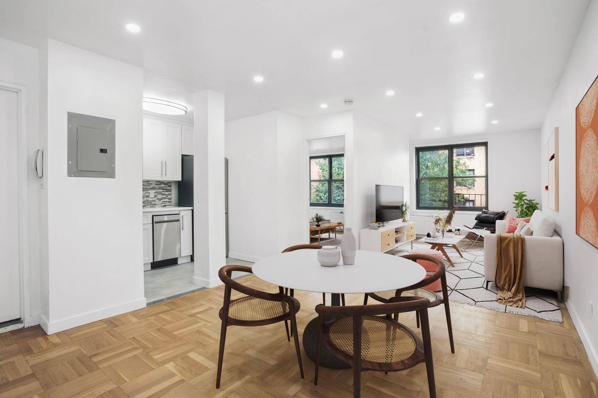 Gut renovated 1br 1ba sponsor unit at 45 Overlook Terrace at 184th Street.
