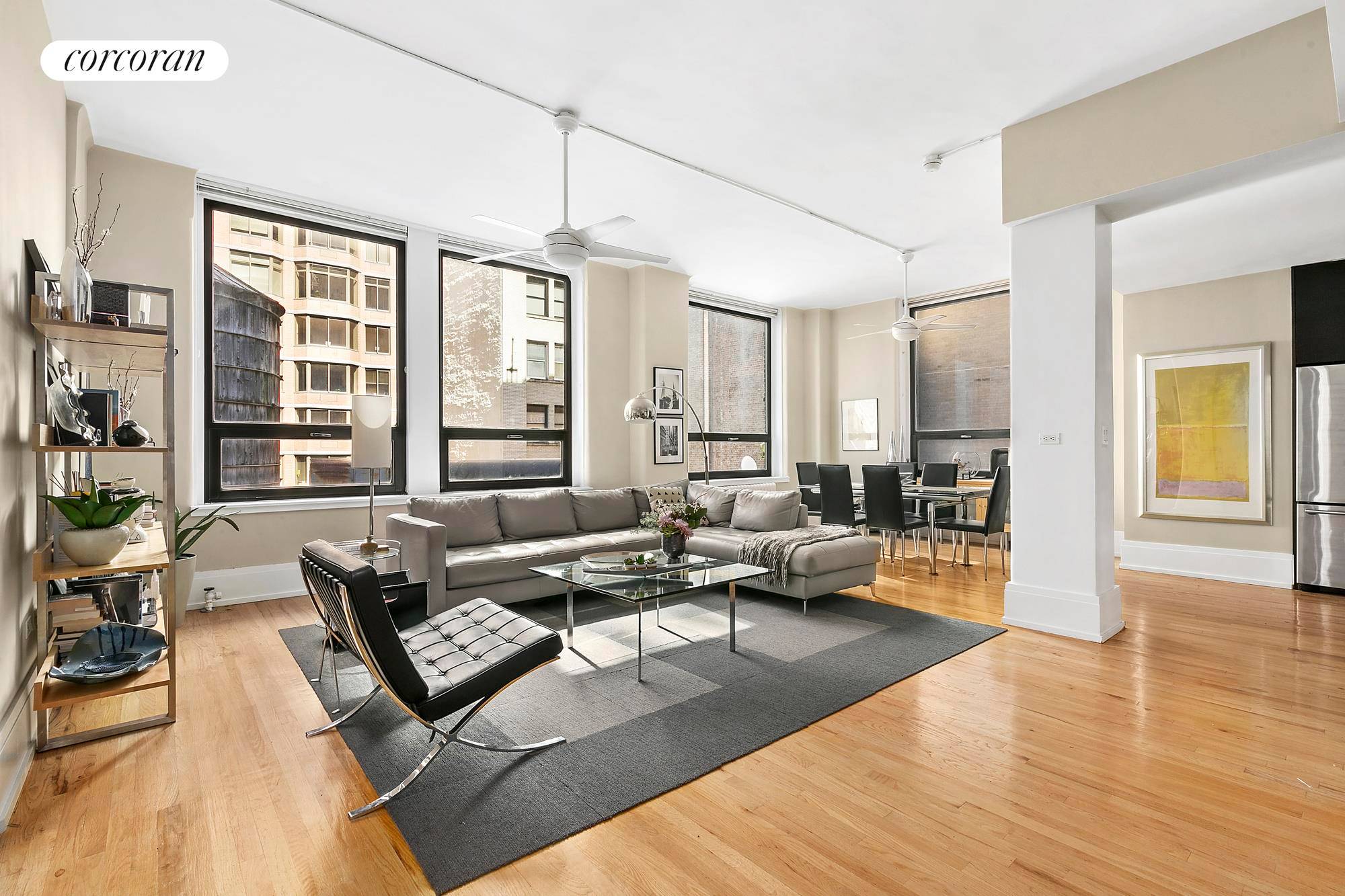 Sprawling 2200sf 3 Bed, 3 bath Pre War duplex loft penthouse with private outdoor spaces in the heart of The Financial District.