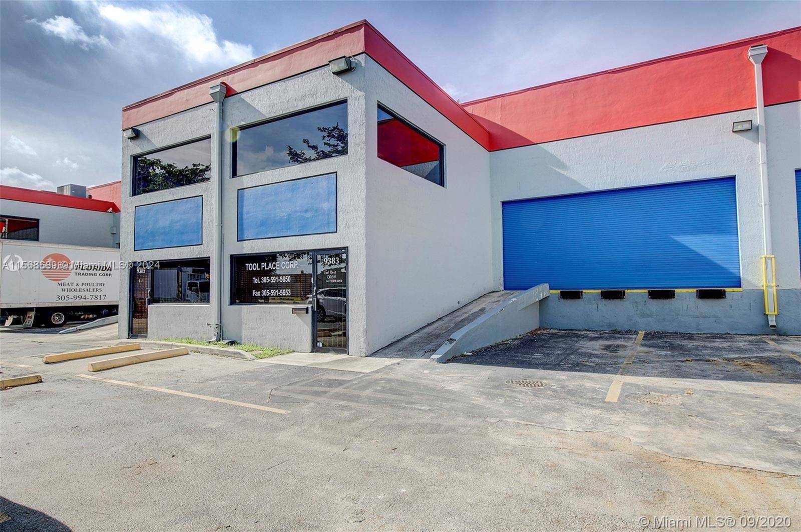 9383 9385 Two Dock High Warehouses combined to a total of 7, 920 SF which includes reception area, private offices, conference room, cubicles, kitchenette and 4 bathrooms.