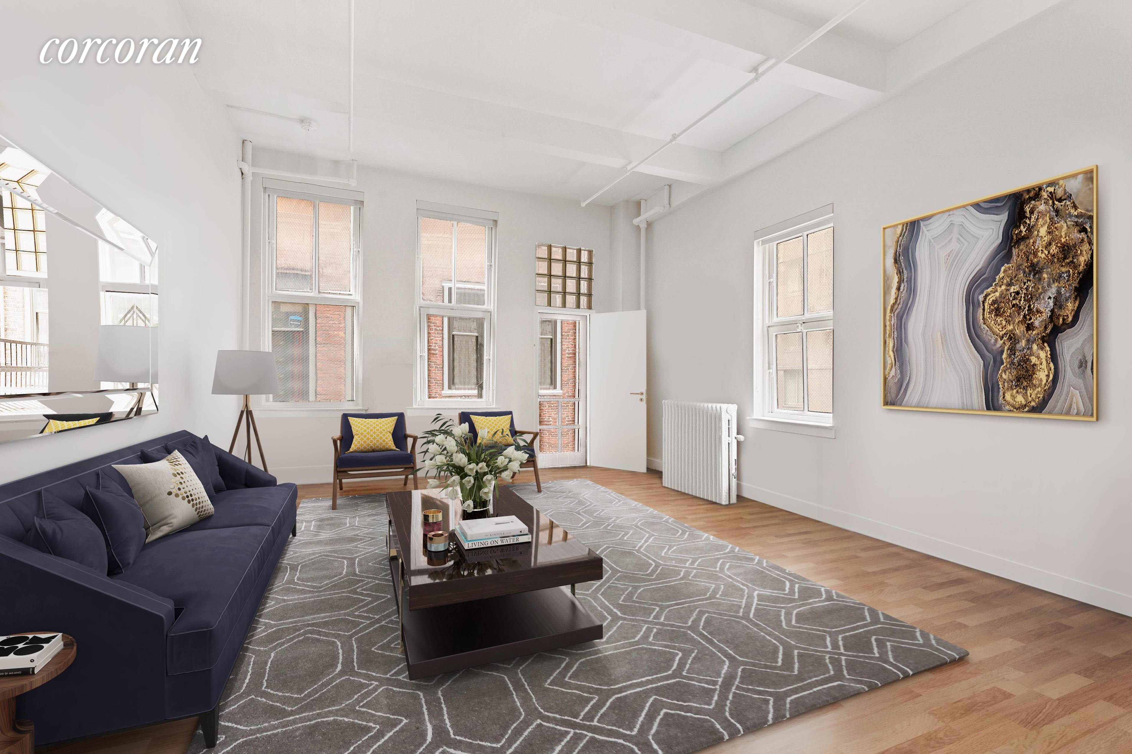 The loft residence 8B at 109 West 26th Street offers the discerning buyer unrivaled quality and composition, rich in architectural heritage and a modern aesthetic.