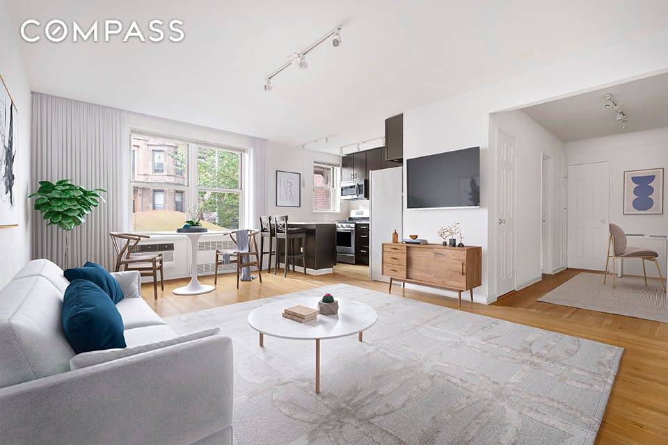 Located in the very heart of historic Park Slope, this spacious alcove studio is one flight up over looking beautiful Berkeley Place.