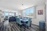 Water views from dining room and kitchen