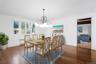 Virtually staged dining room.