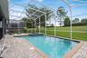 Screened in pool and spa