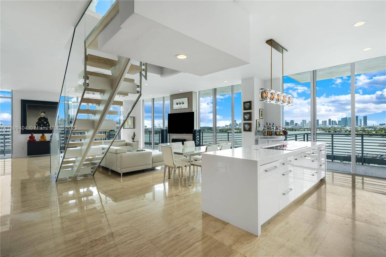 Welcome home to PH1 at Capri South Beach Embrace this rare opportunity to own a corner unit penthouse with sweeping views of the Miami Skyline.