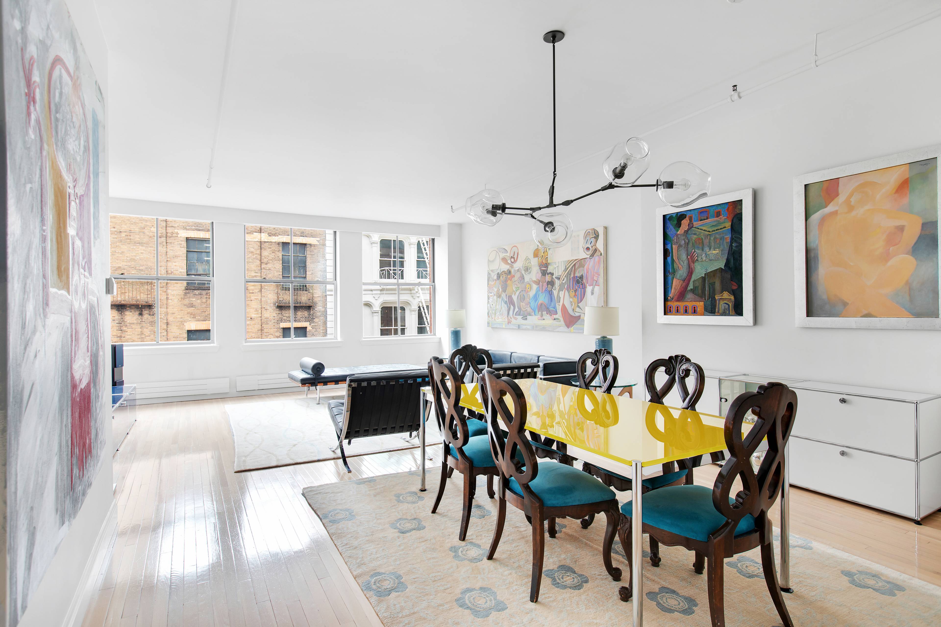 Stunning 3 bedroom, 2 and a half bathroom loft at the chic, boutique 7 Wooster Street condominium, located in the heart of Soho !