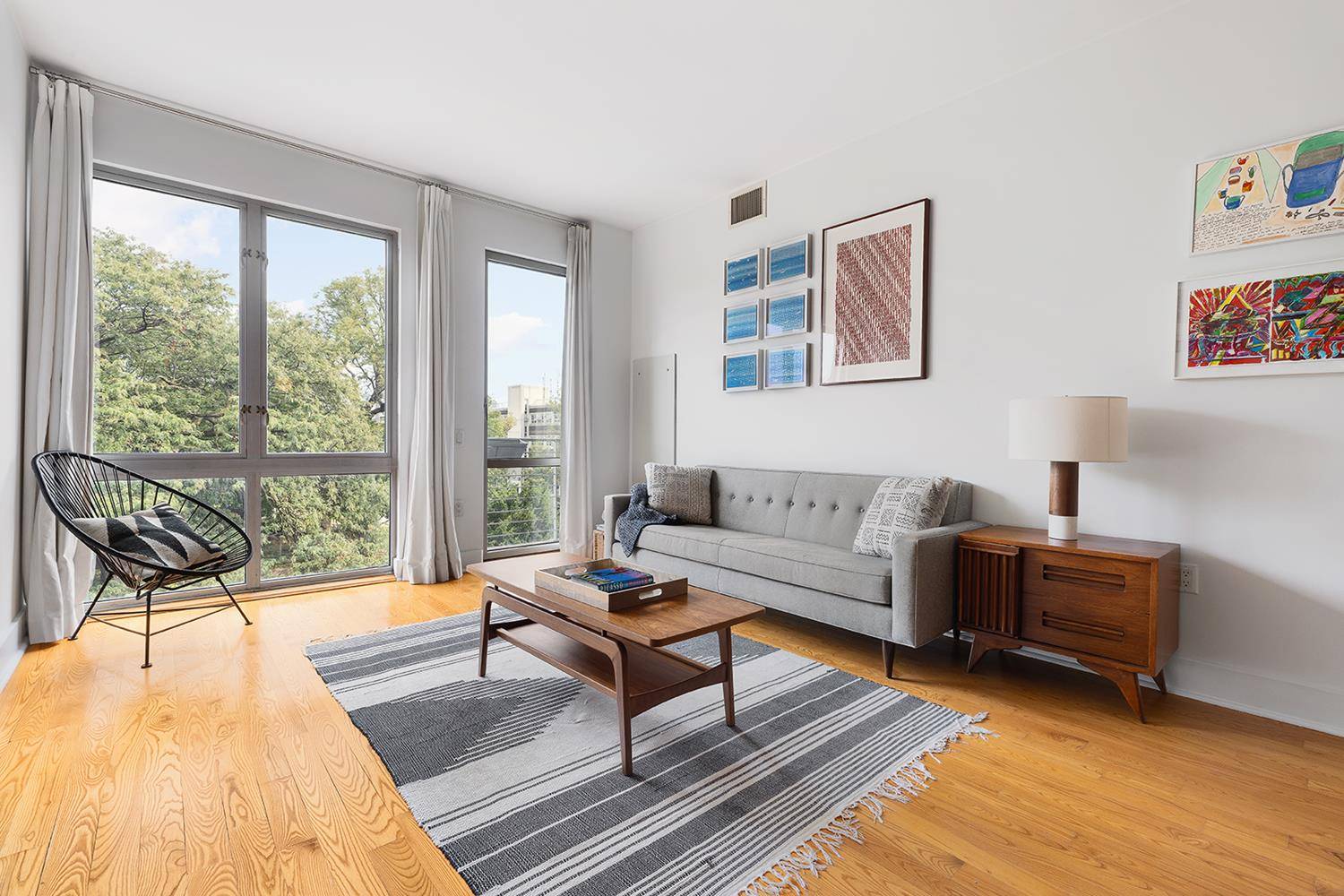 Modern amp ; minimally designed 1 bedroom home with private outdoor space directly facing McCarren Park.