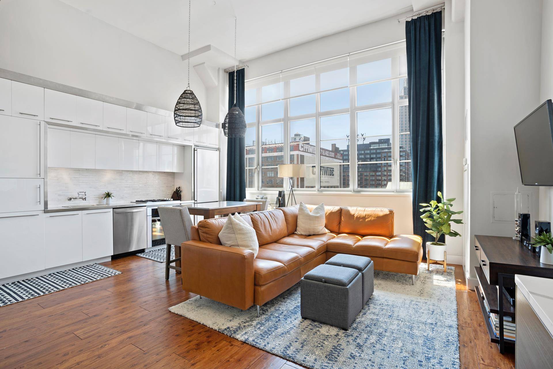 STUNNING LARGE ONE BEDROOM LOFT WITH HOME OFFICE SECOND INTERIOR BEDROOM AT THE DESIRABLE ARRIS LOFTS IN PRIME LONG ISLAND CITY.
